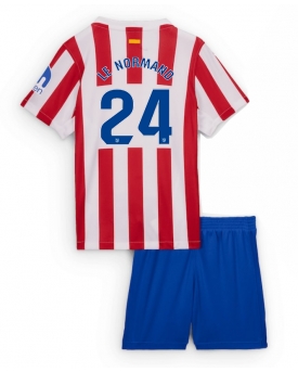 Billige Fotballdrakt Atletico Madrid Robin Le Normand #24 Replika Hjemmedraktsett Barn 2025-26 Kortermet (med bukser)